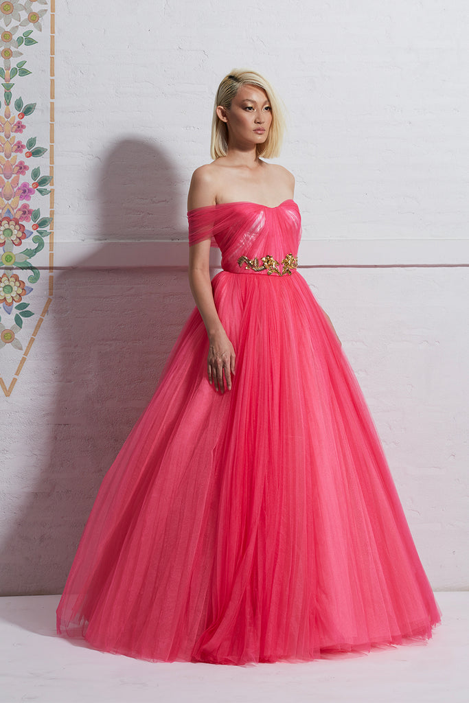 Off-the-shoulder Tulle Ball Gown