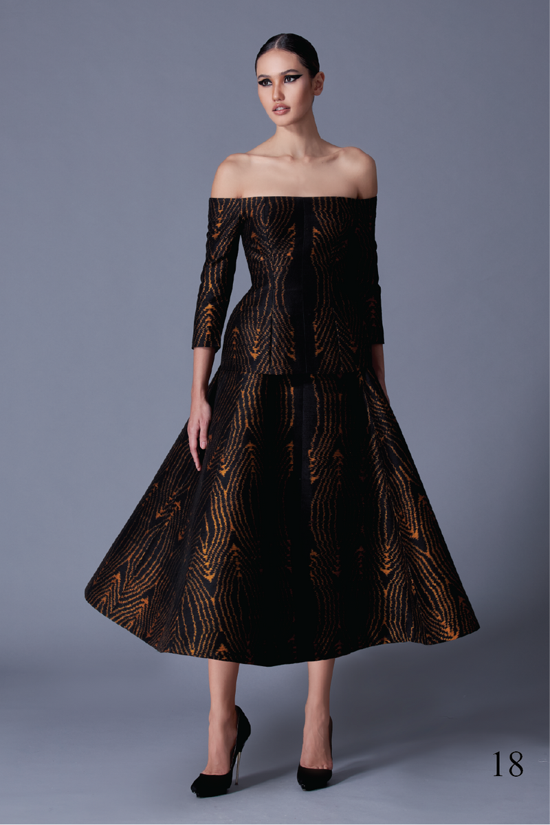 Hand Woven Ikat Thai Silk Blouse & Skirt