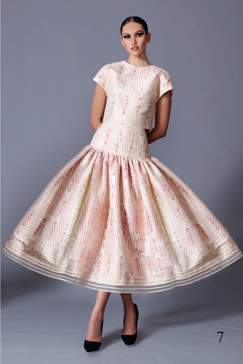 Hand Woven Ikat Thai Silk Blouse & Skirt