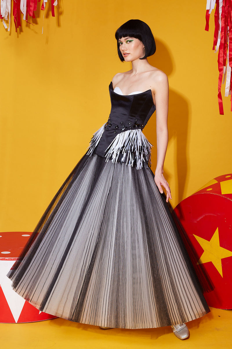 Pleated Tulle Skirt