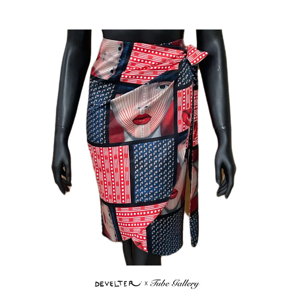12. Chin RD Printed Wrap Skirt