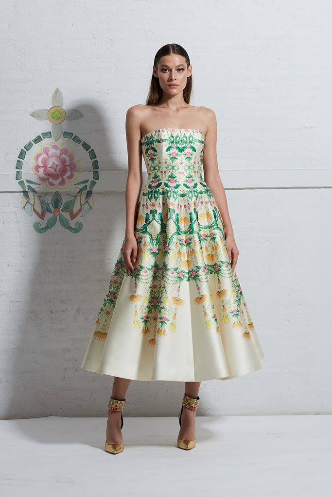 Maalai Garland Printed Cocktail Dress