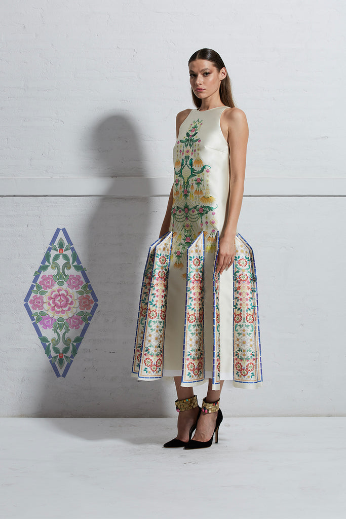 Printed Pagoda Dress