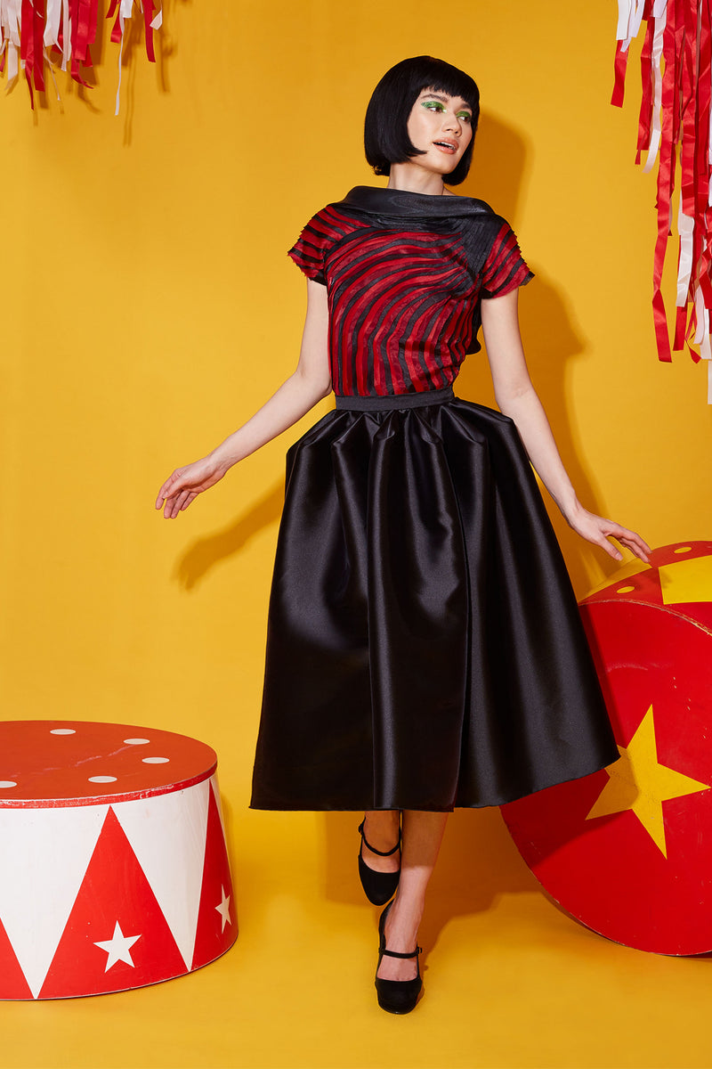 Handmade Pleated Organza Blouse